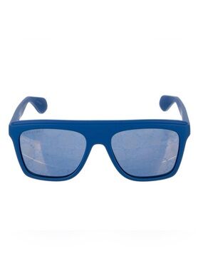New Gucci Rectangular Sunglasses - Mirrored Lenses with Case